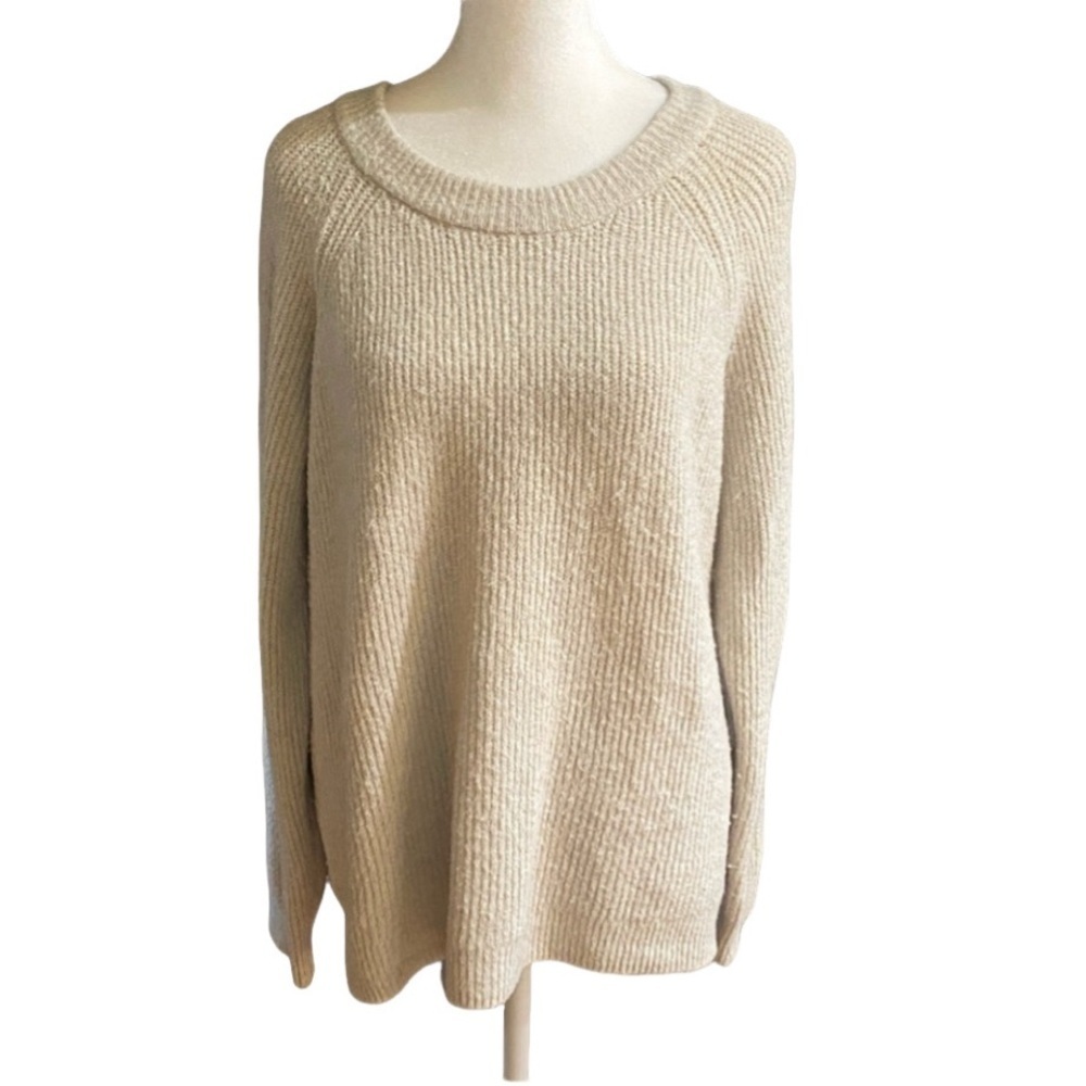Maurice’s Women's Cream/Oatmeal Crewneck Sweater. Size L.